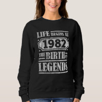 43 Year Old 1982 Birth Of Legend 43rd Birthday