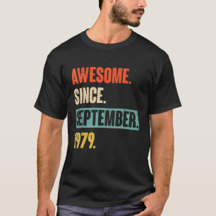 43 Year Old 43rd Birthday Awesome Since September T-Shirt