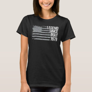 43 Year Old Legend Since May 1979 43rd Birthday T-Shirt