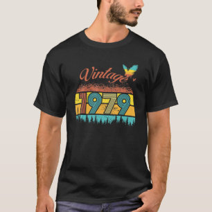 43 Years Men Women Vintage Retro 1979 43Th Birthda T-Shirt