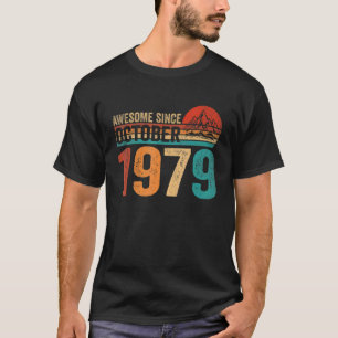 43 Years Old 43rd Birthday Awesome Since October T-Shirt