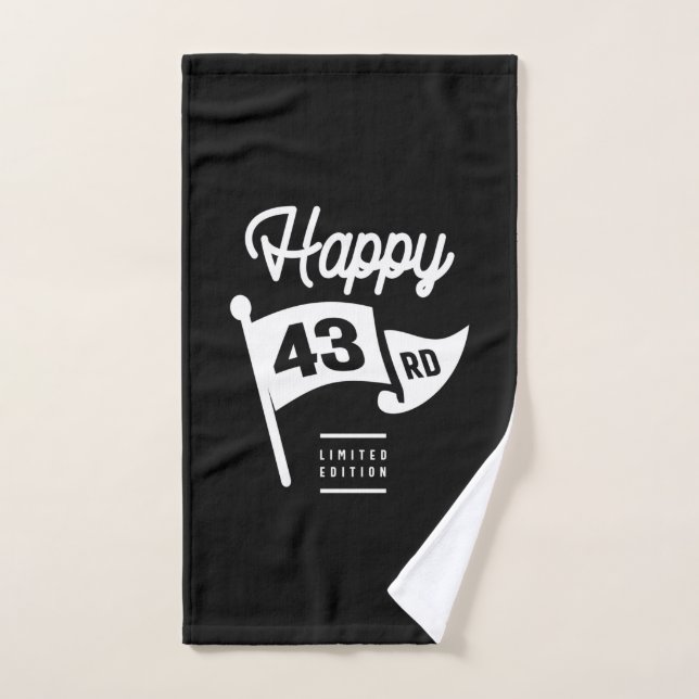 43 Years Old - 43rd Birthday Funny Gift Hand Towel (Hand Towel)