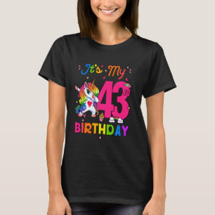 43 Years Old Unicorn It's My 43rd Birthday Girl Pa T-Shirt