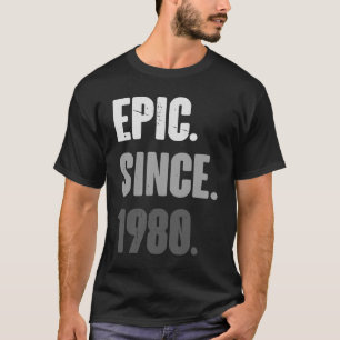 43 Years Old Vintage 1980 Birthday 43rd Decorati T-Shirt