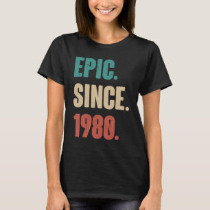 43 Years Old Vintage 1980 Birthday 43rd Decorati T-Shirt