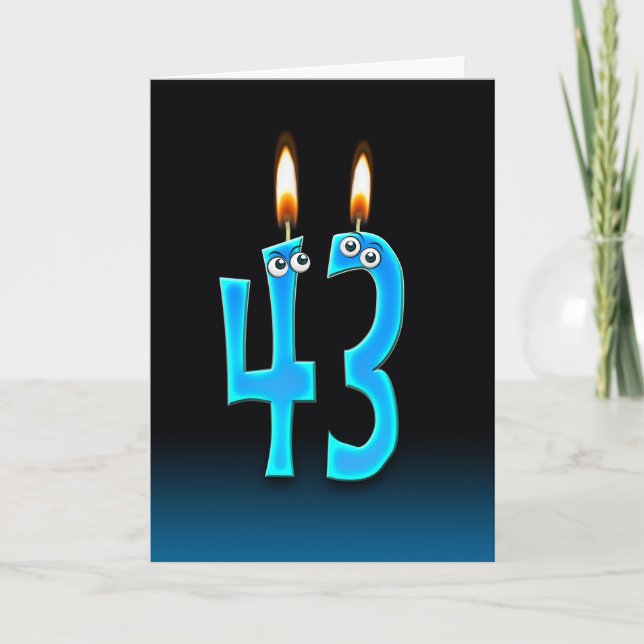 43rd Birthday Candles Card (Front)