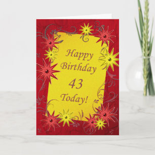 43rd Birthday card