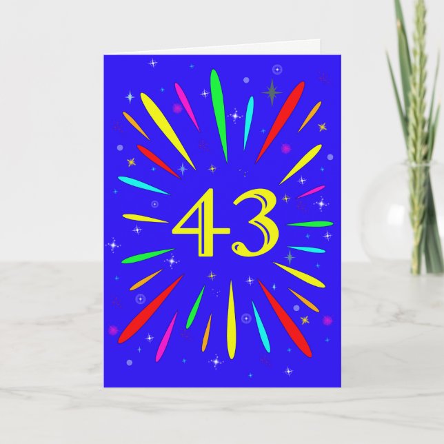 43rd Birthday Explosion Card (Front)