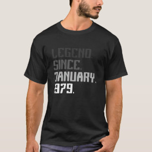 43Rd Birthday Gifts 43 Years Old Legend Since Janu T-Shirt