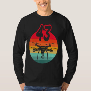43rd Birthday I Retro Remote Control Drones With C T-Shirt