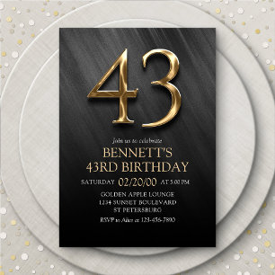 43rd Birthday Invitation