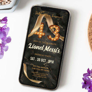 43rd Birthday Mobile Invitation