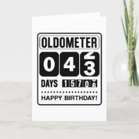 43rd Birthday Oldometer Card