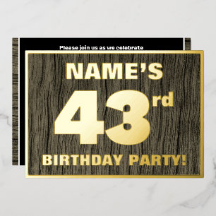 43rd Birthday Party: Bold, Faux Wood Grain Pattern