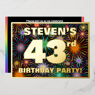 43rd Birthday Party — Fun, Colourful Fireworks Loo