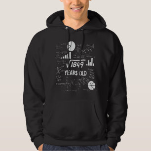 43rd Birthday Square Root Math 43 Years Old Bday Hoodie