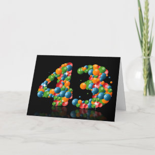 43rd birthday with numbers formed from balls card