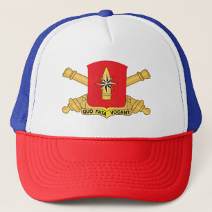 43rd Field Artillery Battalion - Red w Branch wo T Trucker Hat