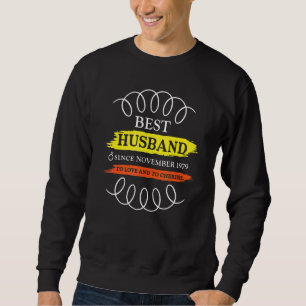 43rd Wedding Anniversary Best Husband Since Novemb Sweatshirt