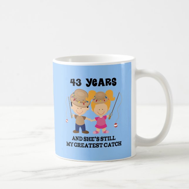 43rd Wedding Anniversary Gift For Him Coffee Mug (Right)
