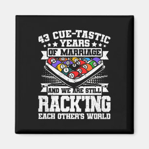 43rd Wedding Anniversary Pool Billiards 43 Years M Magnet