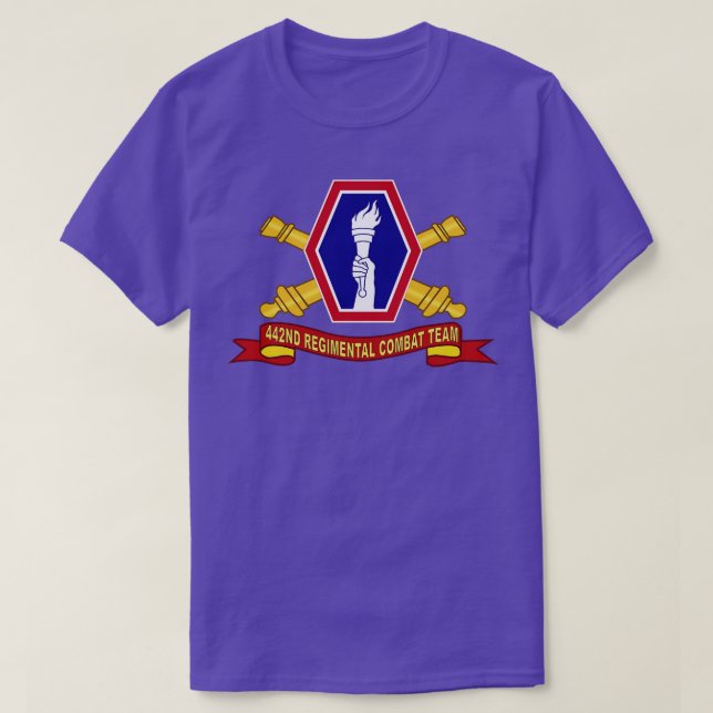 442nd Infantry Regimental Combat Team w Artillery  T-Shirt (Design Front)