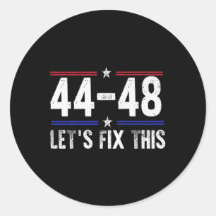 44 48 Obama 2028 4th Of July 2025 Premium Classic Round Sticker