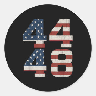 44 48 Obama 2028 For President Classic Round Sticker