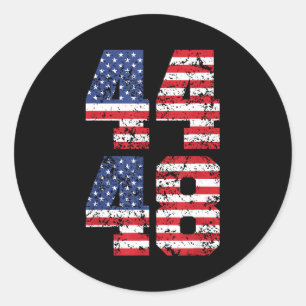 44-48 Obama For President '28 2028 4th Of July Classic Round Sticker