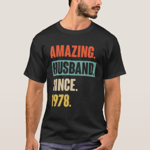 44 Wedding Aniversary Gift Him - Amazing Husband S T-Shirt