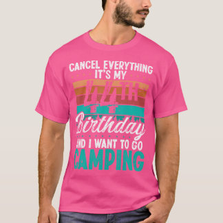 44 Year Old Camper Birthday For Men Mountains Camp T-Shirt