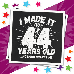 44 Year Old Sarcastic Meme Funny 44th Birthday Napkin