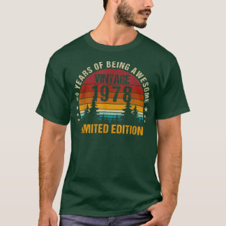 44 Year Old Vintage 1978 Limited Edition 44th Birt T-Shirt