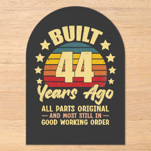 44 Years Ago All Parts Original 44th Birthday  Acrylic Invitations