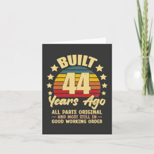 44 Years Ago All Parts Original 44th Birthday Card
