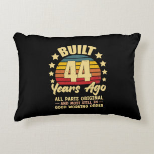 44 Years Ago All Parts Original 44th Birthday Decorative Cushion