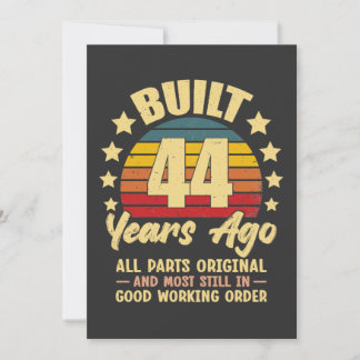 44 Years Ago All Parts Original 44th Birthday Invitation