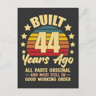44 Years Ago All Parts Original 44th Birthday Postcard