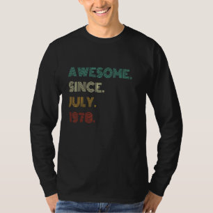 44 Years Old Awesome Since July 1978 44th Birthday T-Shirt