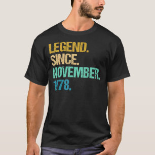 44 Years Old Awesome Since November 1978 44th Bir T-Shirt