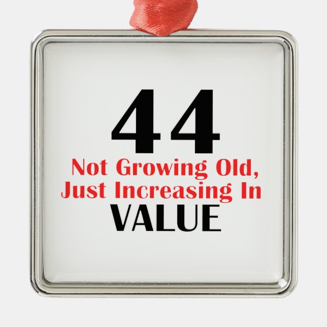 44 years old birthday designs metal tree decoration (Front)