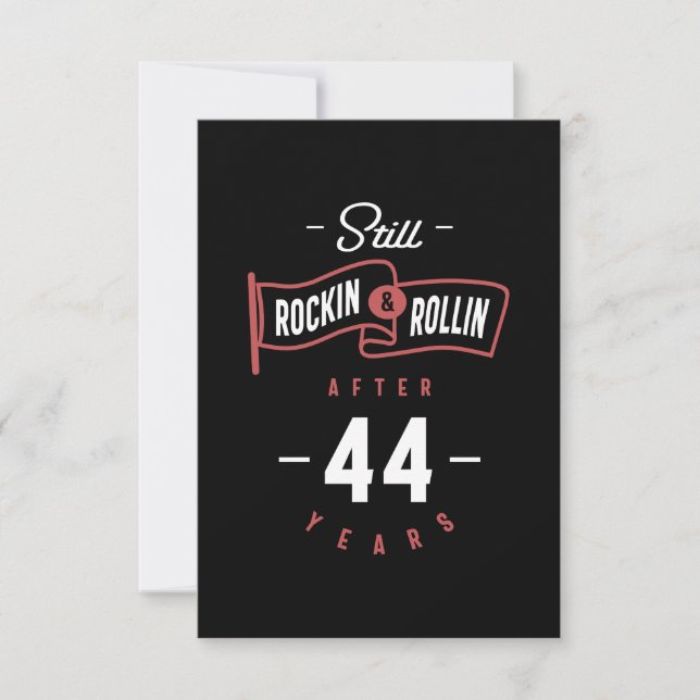 44 Years Old Birthday Gift RSVP Card (Front)