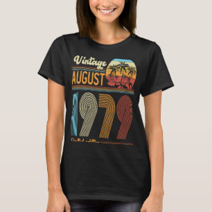 44 Years Old Birthday  Vintage August 1979 Women M T-Shirt