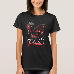 44th Birthday 44 And Fabulous Queen High Heels Cr T-Shirt