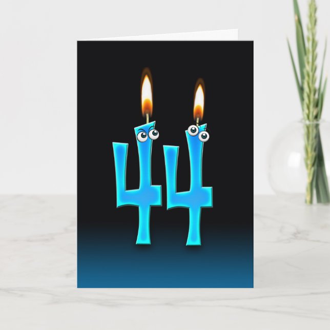 44th Birthday Candles Card (Front)