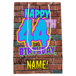 44th Birthday: Fun, Urban Graffiti Inspired Look Medium Gift Bag