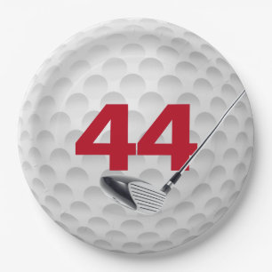 44th Birthday Golf Ball Design Paper Plate