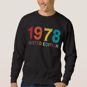44th Birthday Ladies Mens 44 Years 1978 Gift 9 Sweatshirt