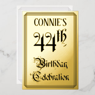 44th Birthday Party — Elegant Script + Custom Name