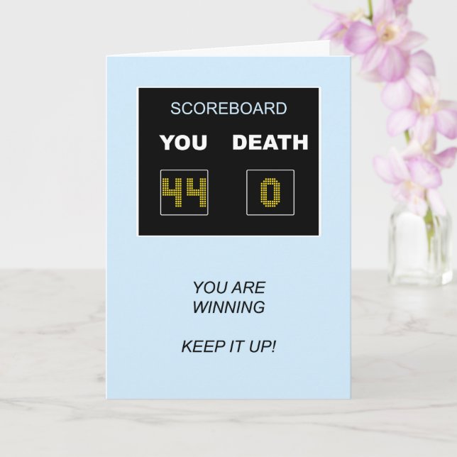 44th Birthday Scoreboard Card (Orchid)